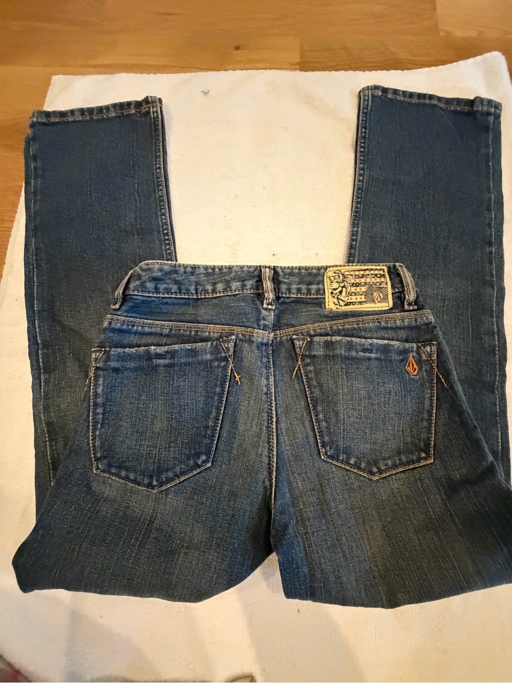 Volcom Boys Blue Denim Jeans with Back Pocket Detail